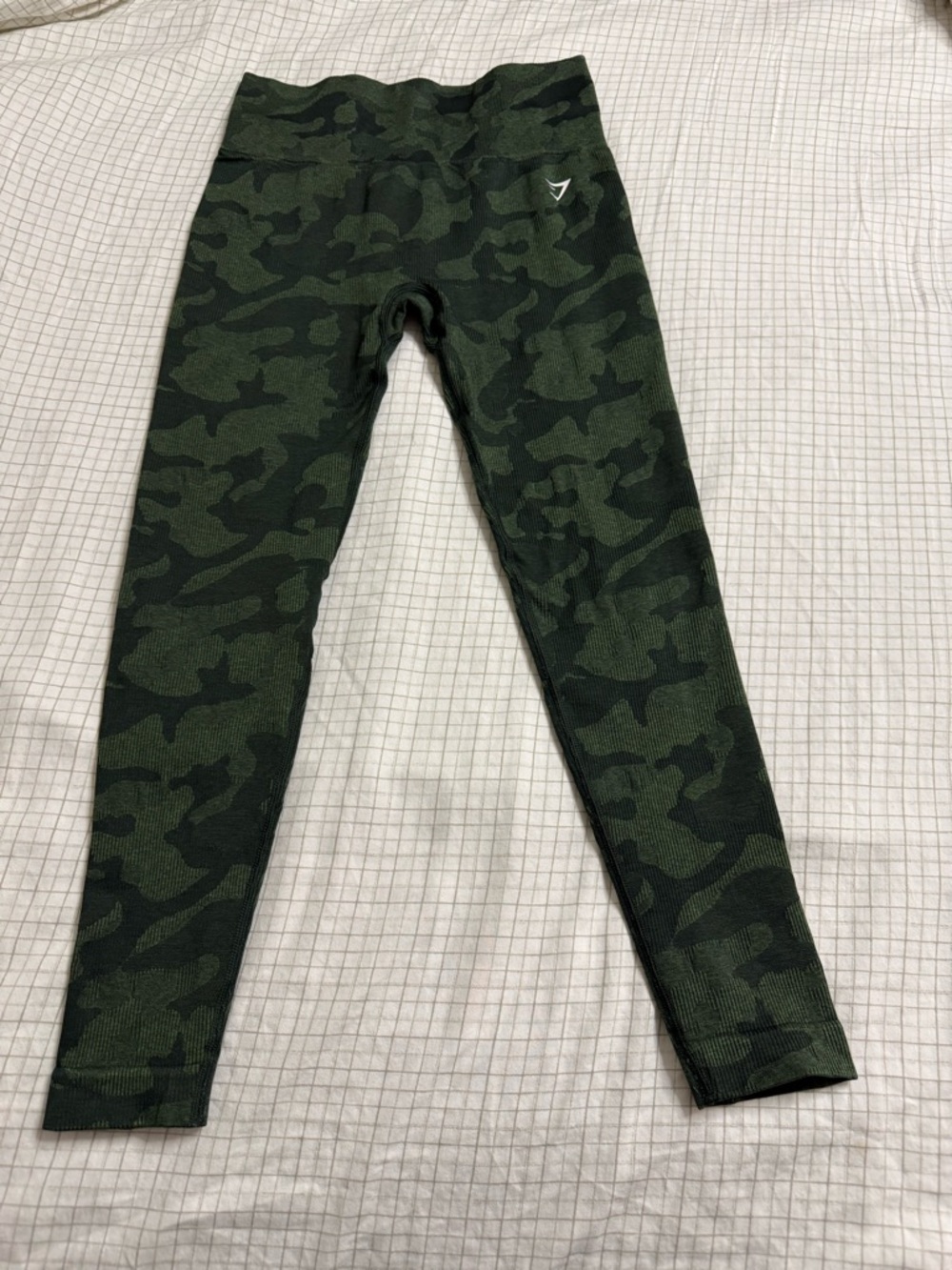 Gymshark Dark Green Camo Leggings